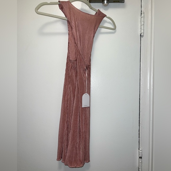 Revolve Pink Mini Dress with a Twist Neckline, Size Small - Picture 2 of 6